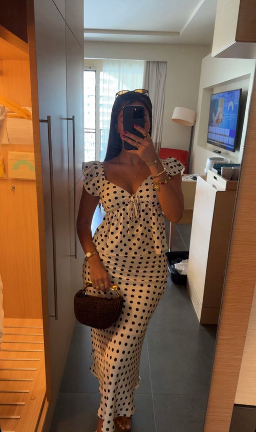 Ensemble à pois blanc
