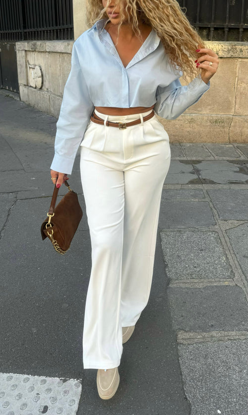 Pantalon blanc fluide