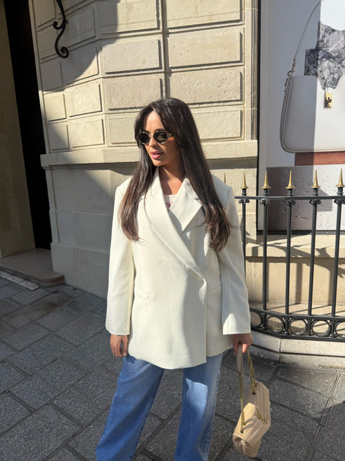 Blazer « enveloppe » crème