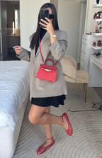 Blazer Cut-Out à dos ouvert taupe