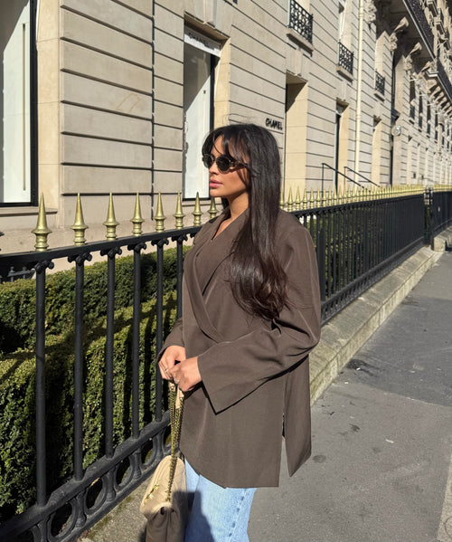 Blazer « enveloppe » choco