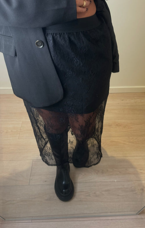 Jupe en dentelle noire