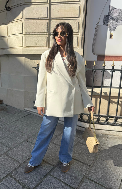 Blazer « enveloppe » crème