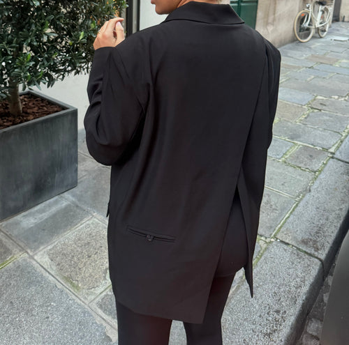 Blazer Cut-Out à dos ouvert noir