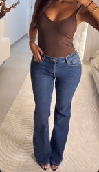 Jean Flare bleu indigo