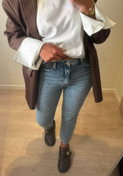 Jean Mom Bleu
