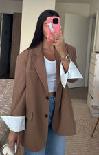 Blazer oversize camel