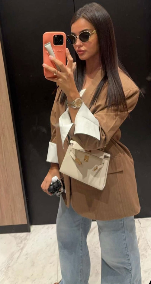 Blazer oversize camel