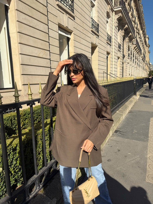 Blazer « enveloppe » choco