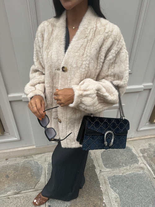 Gilet en fourrure vegan tressée