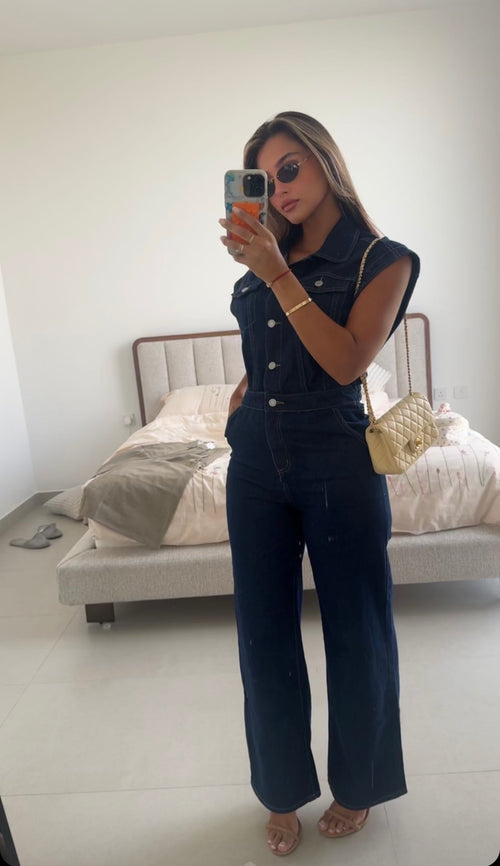 Combinaison en jean brut
