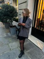 Blazer Cut-Out à dos ouvert gris