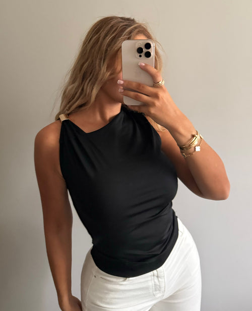 Top bijou noir