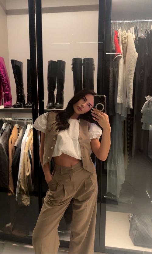 Ensemble Blazer sans manches