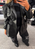 Blazer Shape noir en simili