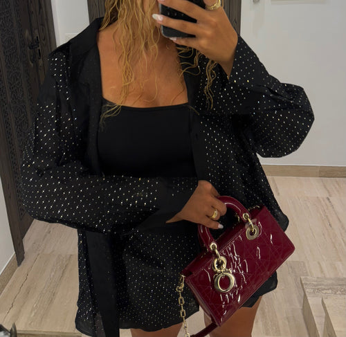 Ensemble Chemise-Short strass