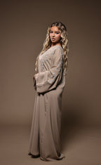 Abaya Beige d'Arabie (Expédition sous 14 jours)