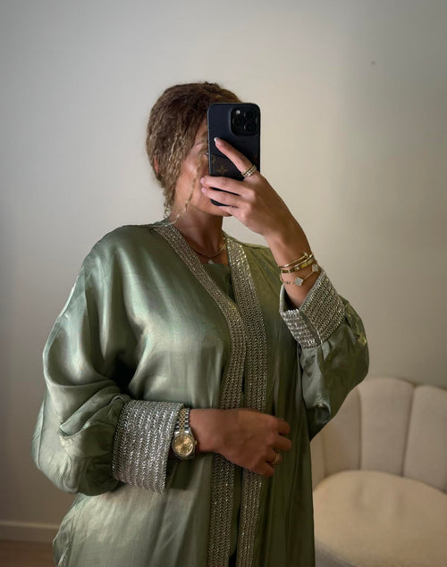 Abaya Princess verte