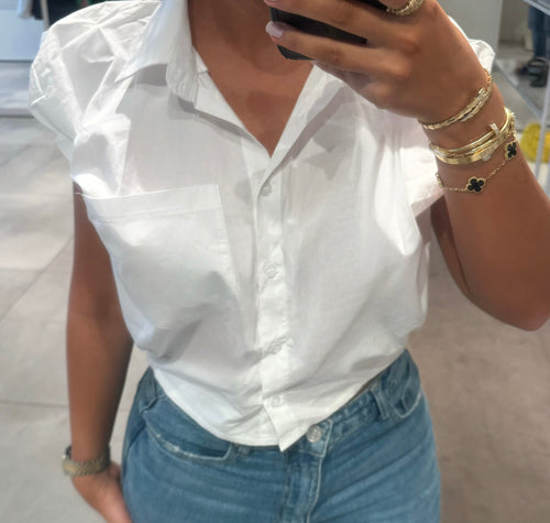 Chemise sans manches bouffante