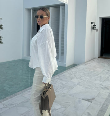 Chemise en lin blanche