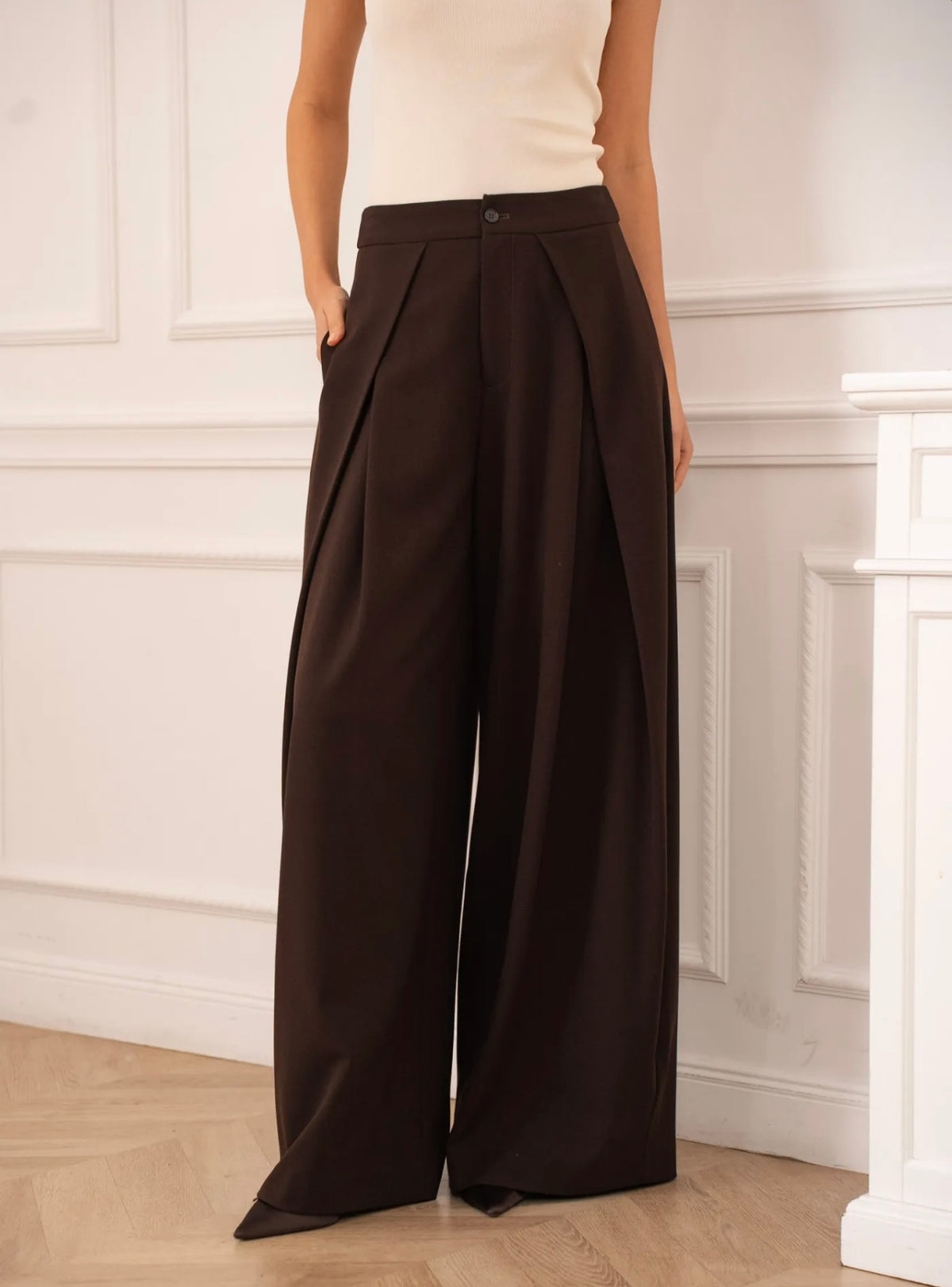 Pantalon Palazzo marron Premium