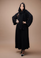 Abaya Oman Noire Ornée Premium