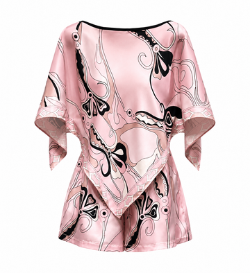 Ensemble-short Azzura rose