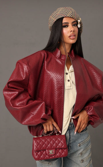 Bomber Weave Burgundy