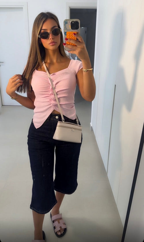 Bermuda en jean brut