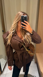 Blazer oversize en suédine