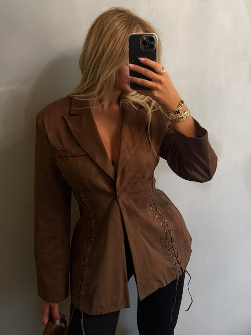 Blazer Moka-Lace en suédine