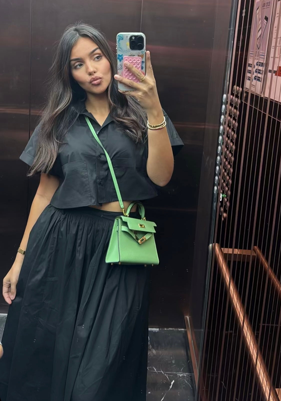 Chemise Crop noir