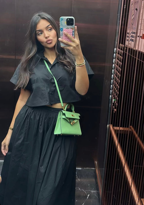 Chemise Crop noir
