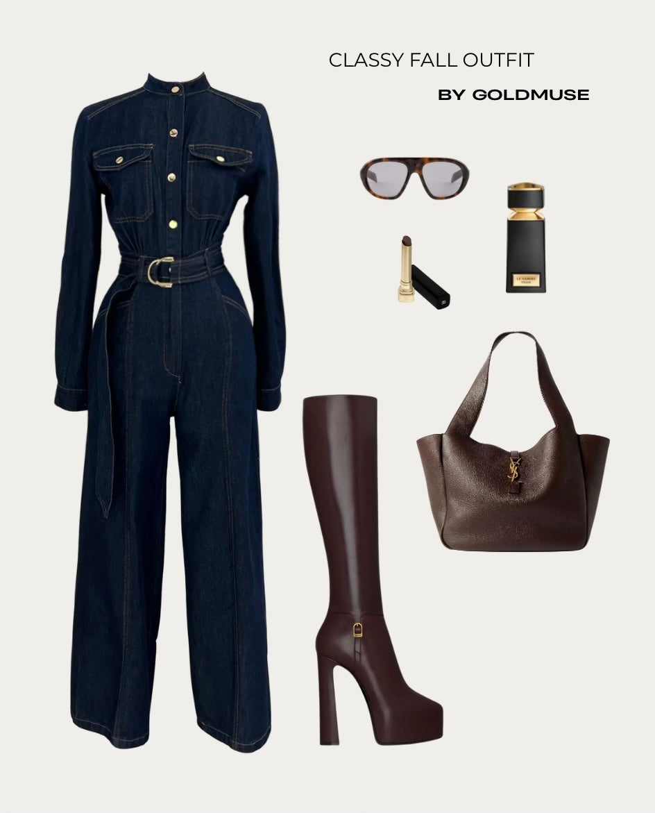 Combinaison en jean brut