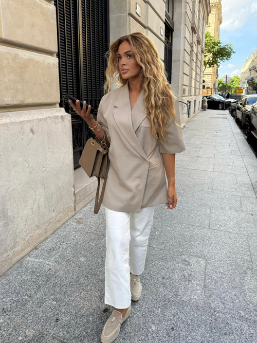 Blazer T-Shirt beige