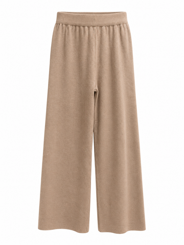 Pantalon en maille crème