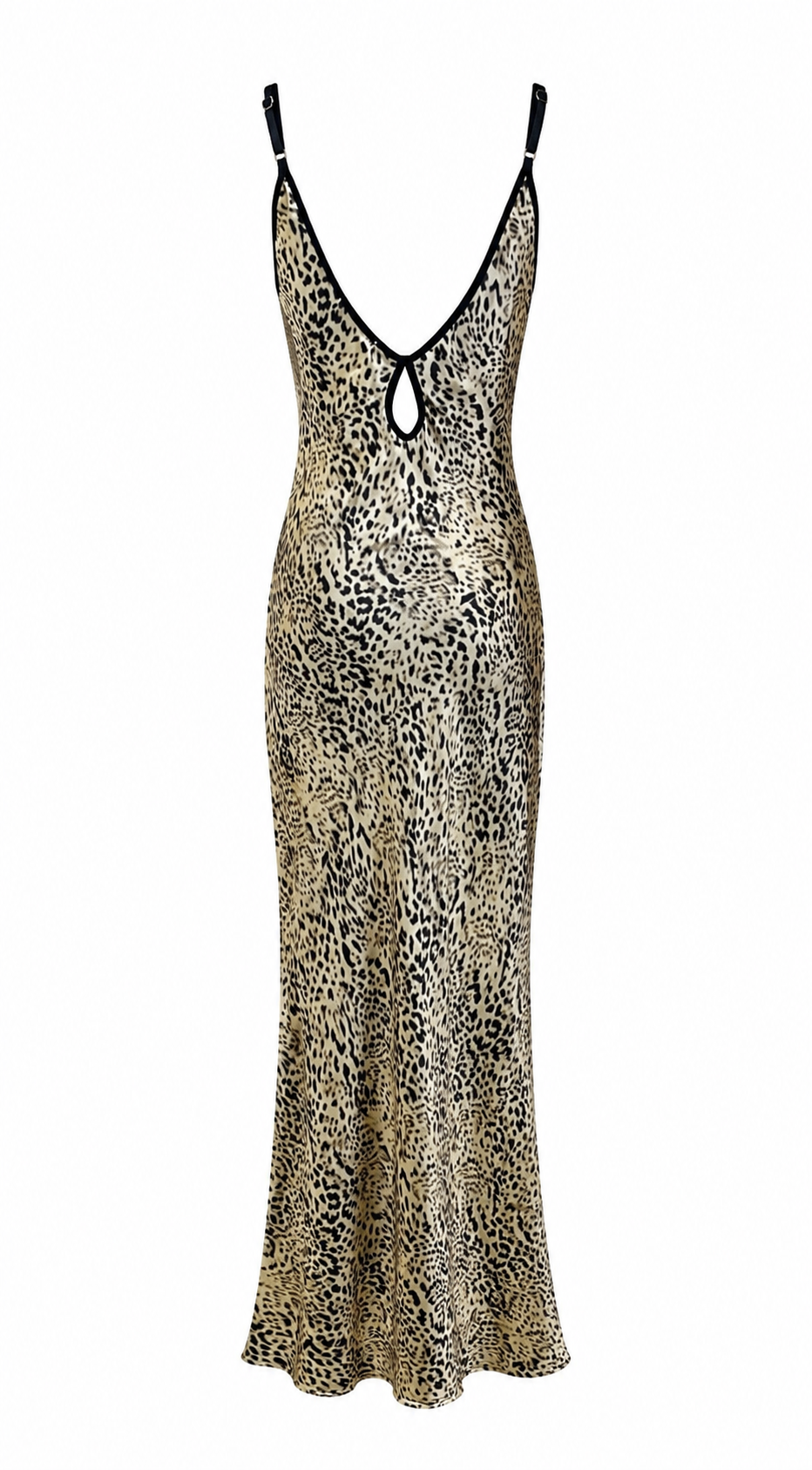 Robe satinée à imprimé léopard