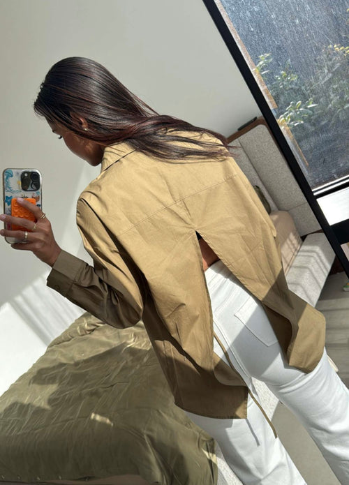 Chemise Cut-Out Kaki