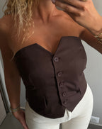 Top bustier choco