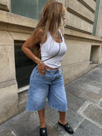 Bermuda en jean loose