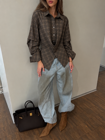 Chemise Muse-Plaid Moka