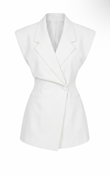Blazer sculpt-lace blanc