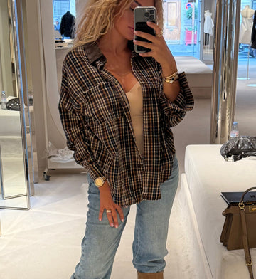 Chemise Western à col simili