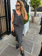 Ensemble à pois noir