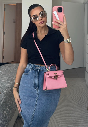 Jupe en jean à fente