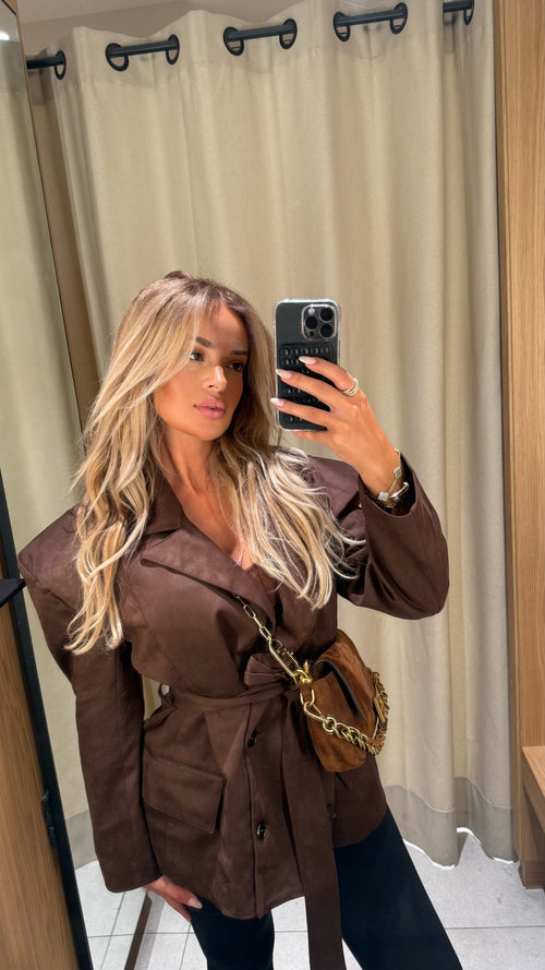 Blazer oversize en suédine