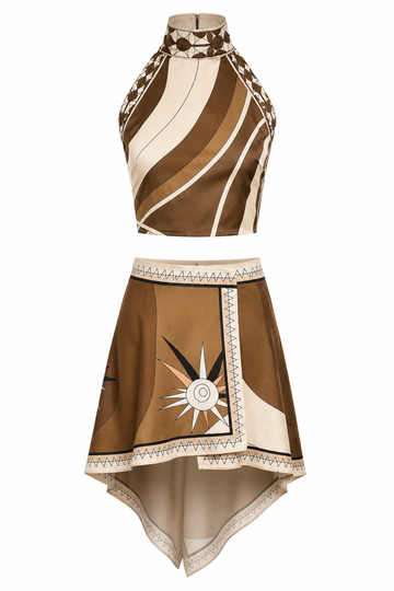 Ensemble-jupe Azzura marron