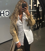 Chemise à épaulettes et taille resserrable