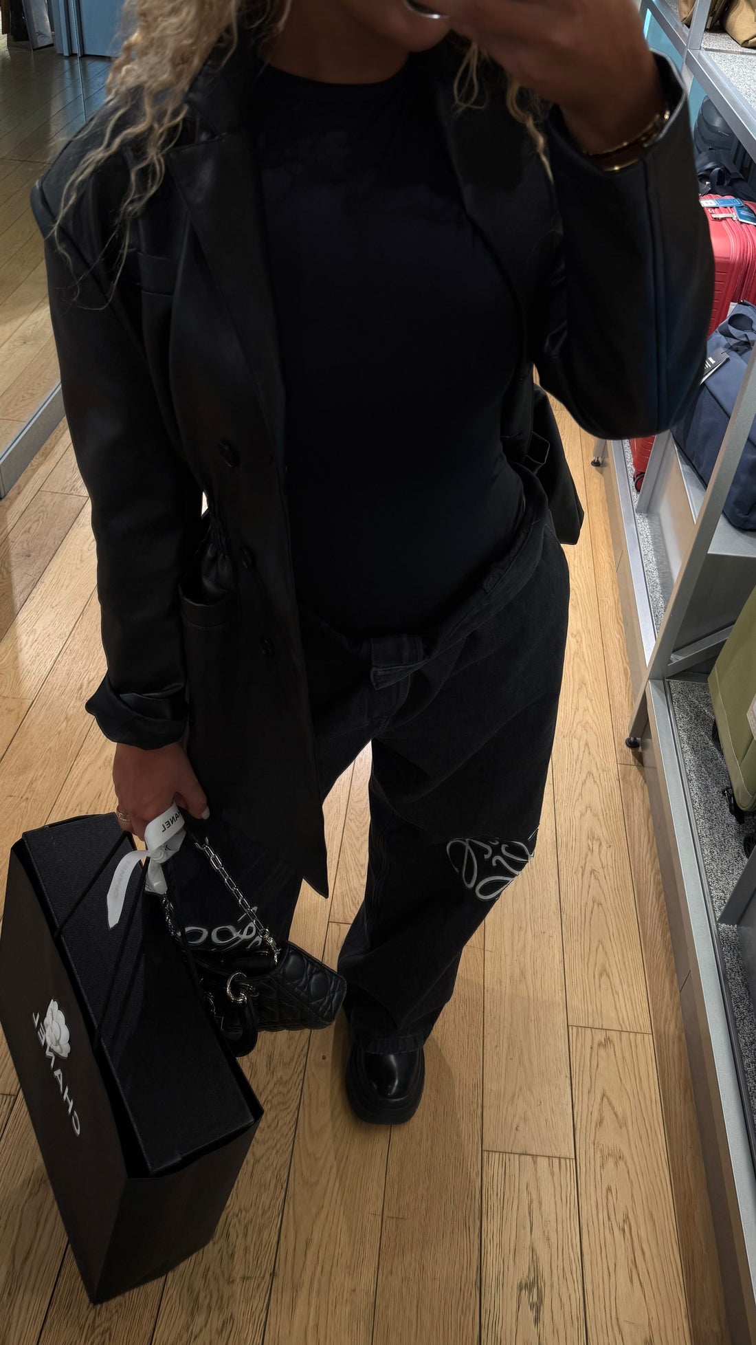 Blazer Shape noir en simili