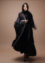 Abaya Sable Noir Premium (3pièces)